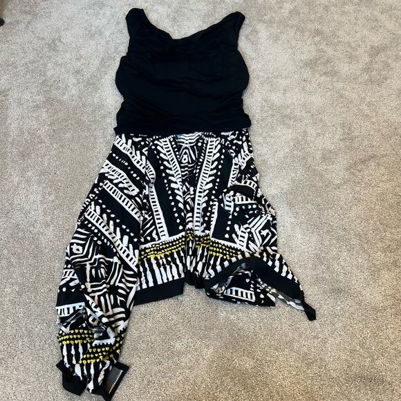 RM Richards Women's Plus Size Sleeveless‎ Dress Assymmetrical Hem Black Size 18W - Picture 7 of 8